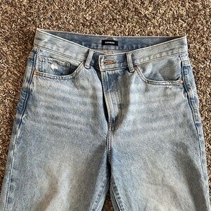 Express Women's Straight Ankle Light Denim Jeans